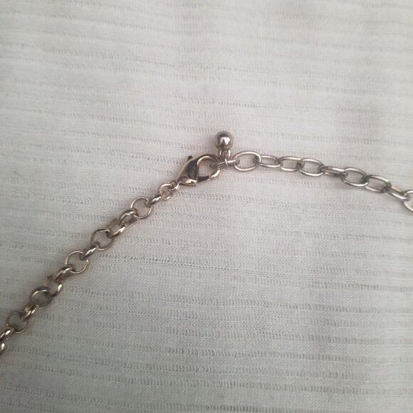 Multi-Strand Stone Plastic Beaded Necklace Tiger’s Eye Gold Tone - Picture 4 of 4